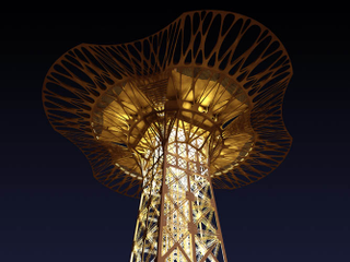 Illustration for article titled Eiffel Tower Getting Huge Observation Deck Made of Kevlar Webbing